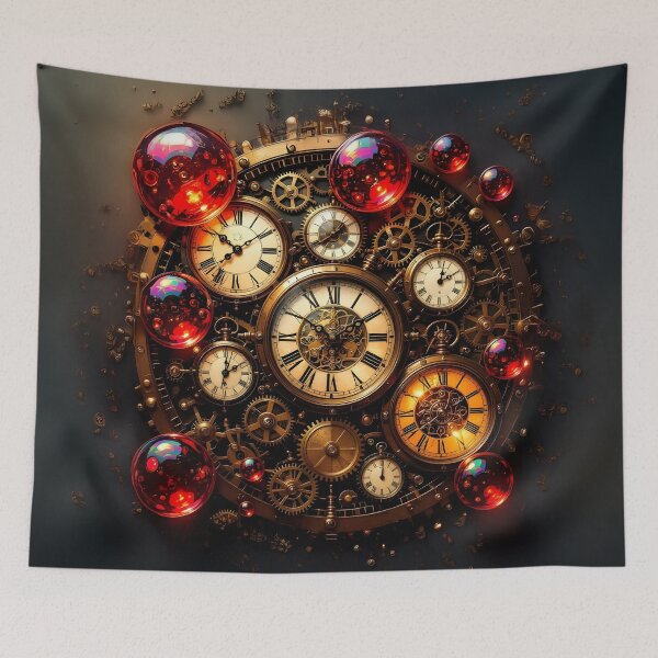 Item preview, Steampunk Red Bubbles With Intricate Clockwork designed and sold by Marcu Ioachim.