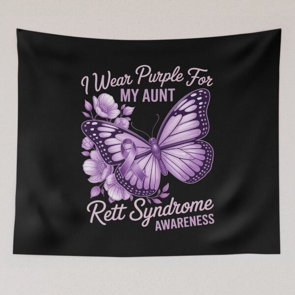 Item preview, Butterfly I Wear Purple For My Aunt Rett Syndrome Awareness designed and sold by Moxizz.