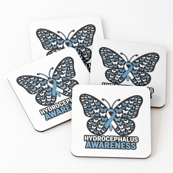 Item preview, Butterfly Hydrocephalus Awareness Month Blue Ribbon Support designed and sold by Moxizz.