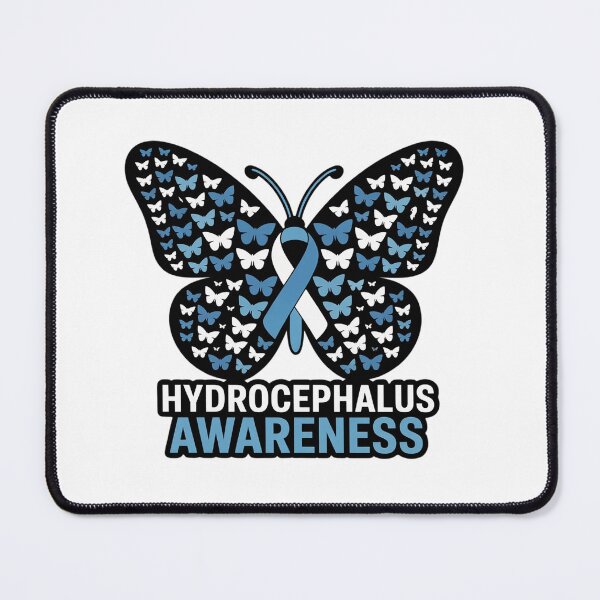 Item preview, Butterfly Hydrocephalus Awareness Month Blue Ribbon Support designed and sold by Moxizz.
