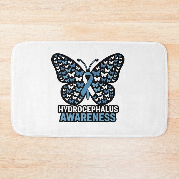 Item preview, Butterfly Hydrocephalus Awareness Month Blue Ribbon Support designed and sold by Moxizz.