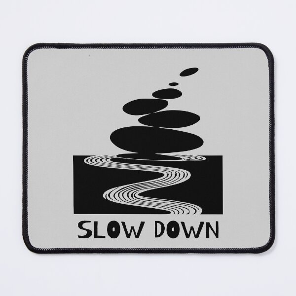 Item preview, Zen Stones and Slow Down Message, Black on Light Grey designed and sold by nikoart001.
