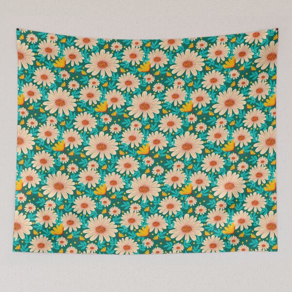 Item preview, Chamomile blooms botanical bliss pattern design designed and sold by Clara Fruggeri.