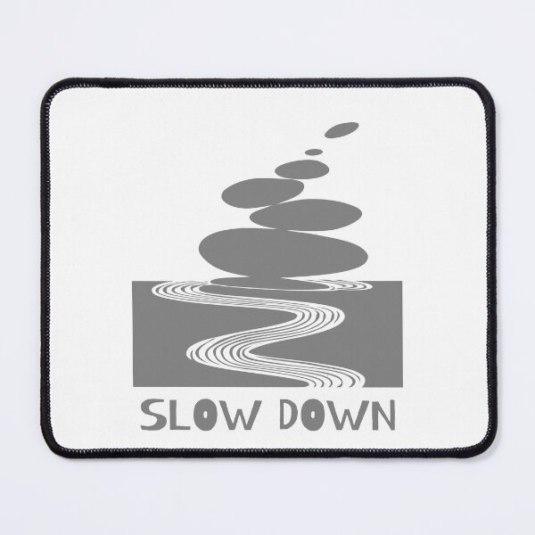 Item preview, Zen Stones and Slow Down Message, Dark Grey on White designed and sold by nikoart001.