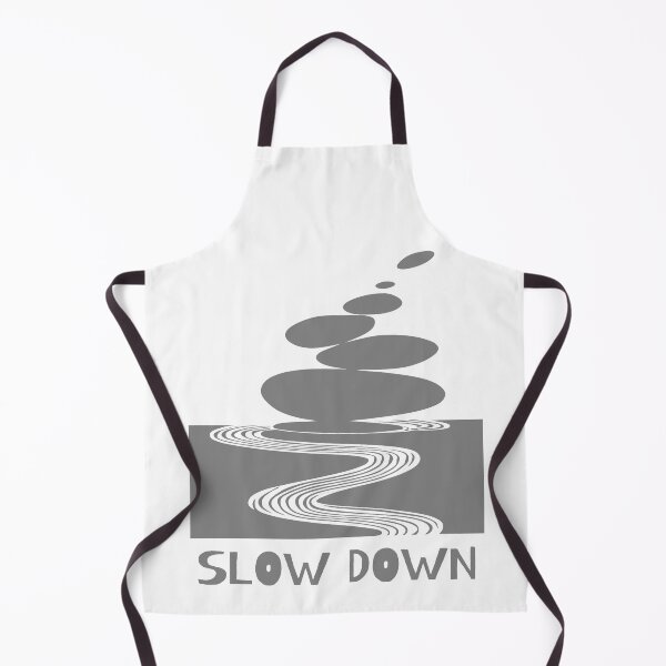 Item preview, Zen Stones and Slow Down Message, Dark Grey on White designed and sold by nikoart001.