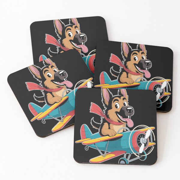 Item preview, Pilot German Sheperd Dog Flying Airplane designed and sold by FluoroWave.