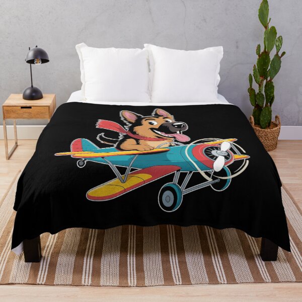 Item preview, Pilot German Sheperd Dog Flying Airplane designed and sold by FluoroWave.