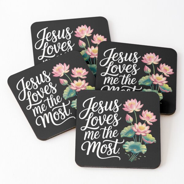 Item preview, Pink Flowers for Ladies Gift Jesus Loves ME The Most designed and sold by FluoroWave.