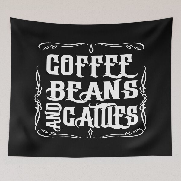 Item preview, Coffee Beans and Cattles; Cowboy; White Fonts;  designed and sold by StickerApe.