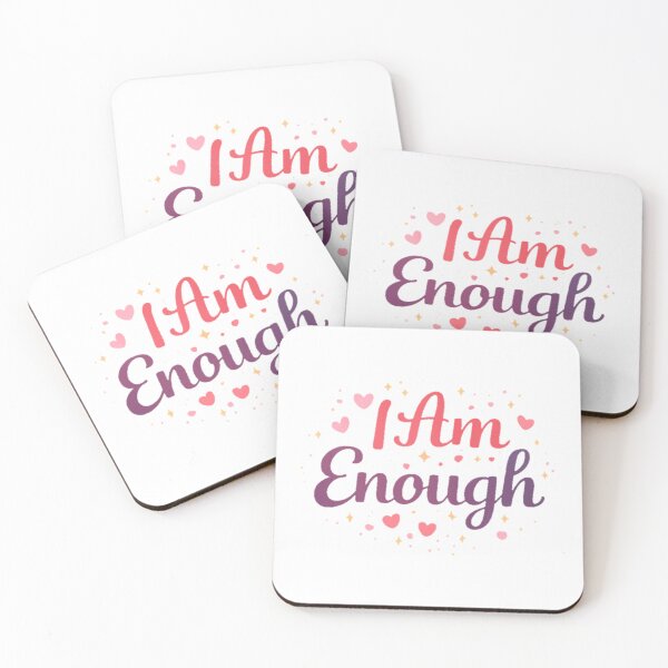 Item preview, I Am Enough – Self Love Empowerment Quote designed and sold by PunchDrop.