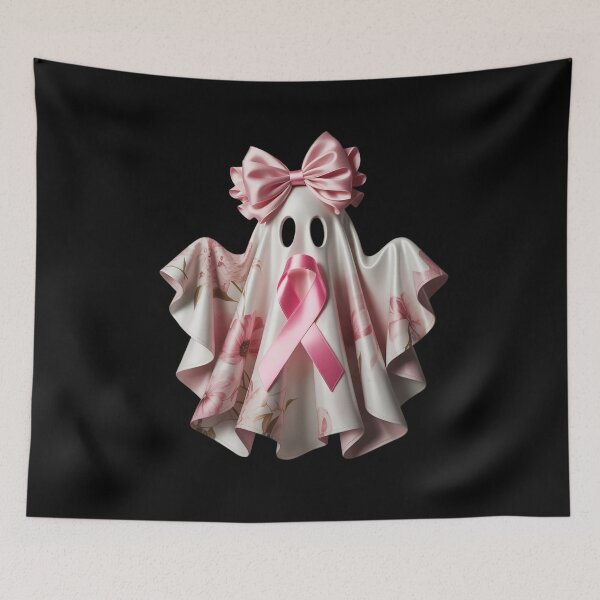 Item preview, Pink Patchwork Ghost Witch Breast Cancer Awareness Halloween designed and sold by Voidbinder.