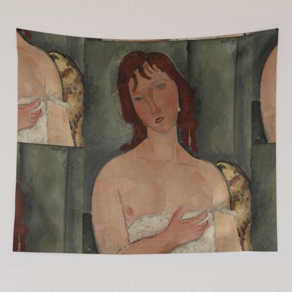 Item preview, Portrait of a Young Woman by Amedeo Modigliani: Modernist Fine Art Print designed and sold by artofuniverse.