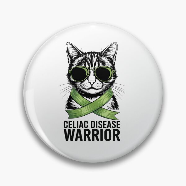 Item preview, Cat Celiac Disease Warrior, Celiac Disease Awareness designed and sold by Moxizz.