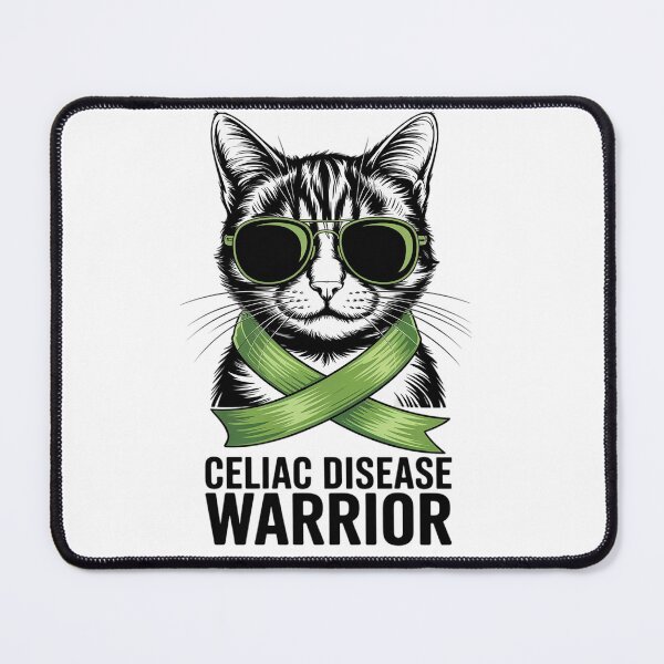 Item preview, Cat Celiac Disease Warrior, Celiac Disease Awareness designed and sold by Moxizz.