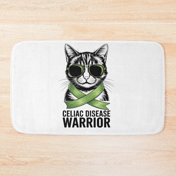 Item preview, Cat Celiac Disease Warrior, Celiac Disease Awareness designed and sold by Moxizz.