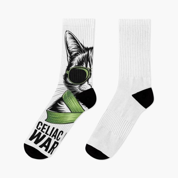 Item preview, Cat Celiac Disease Warrior, Celiac Disease Awareness designed and sold by Moxizz.