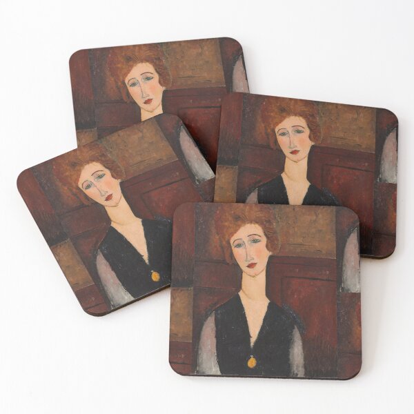 Item preview, Portrait of a Woman by Amedeo Modigliani: Elegant École de Paris Print designed and sold by artofuniverse.
