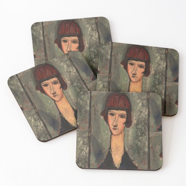 Item preview, Portrait of a Woman by Amedeo Modigliani: Modernist Fine Art Print designed and sold by artofuniverse.