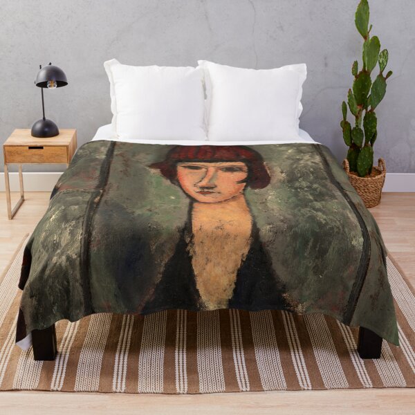 Item preview, Portrait of a Woman by Amedeo Modigliani: Modernist Fine Art Print designed and sold by artofuniverse.