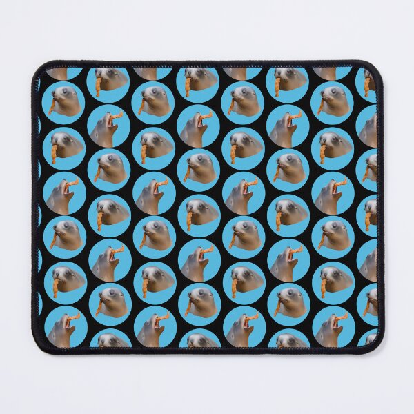 Item preview, Pakake (Sea Lion) pup playing with seaweed on blue designed and sold by GivernyKate.