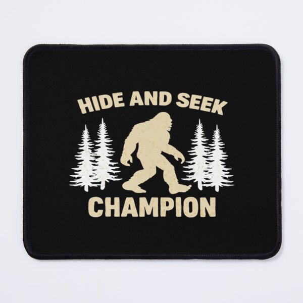 Item preview, Bigfoot Hide and Seek Champion Funny Cryptid Forest Silhouette Design for T-Shirts & Posters designed and sold by Bright Nest Studio.