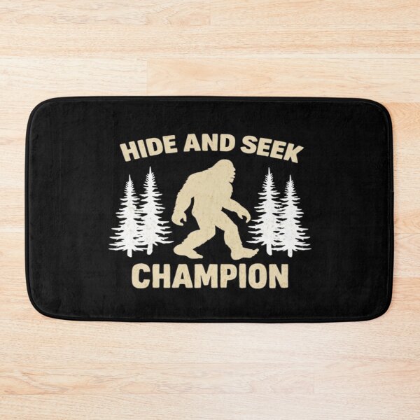 Item preview, Bigfoot Hide and Seek Champion Funny Cryptid Forest Silhouette Design for T-Shirts & Posters designed and sold by Bright Nest Studio.