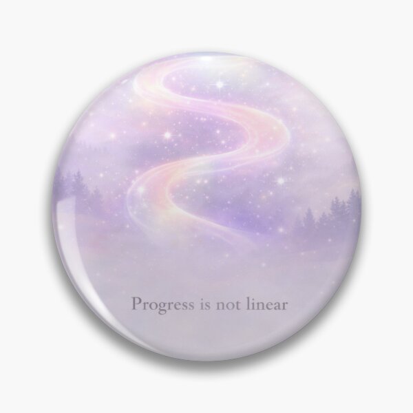 Item preview, Progress Is Not Linear Mental Health Therapy Print designed and sold by ArcanePrintsxo.