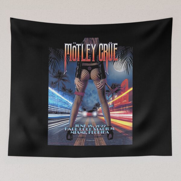 Item preview, Motley Crue Biker Girl Retro Rock Art Design designed and sold by theodorehen.