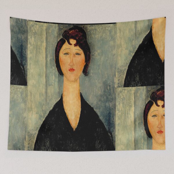 Item preview, Portrait of a Young Woman by Amedeo Modigliani: Modernist Fine Art Print designed and sold by artofuniverse.