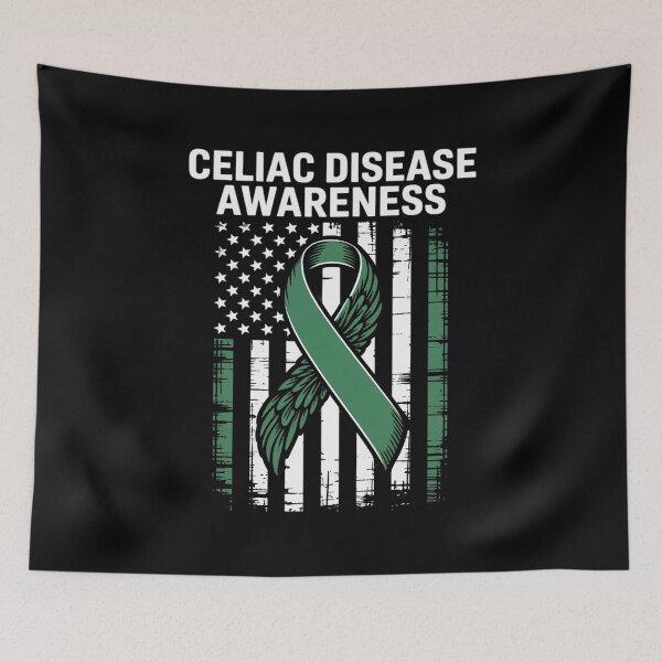 Item preview, Celiac Disease Awareness Ribbon Flag Gluten Free designed and sold by Moxizz.