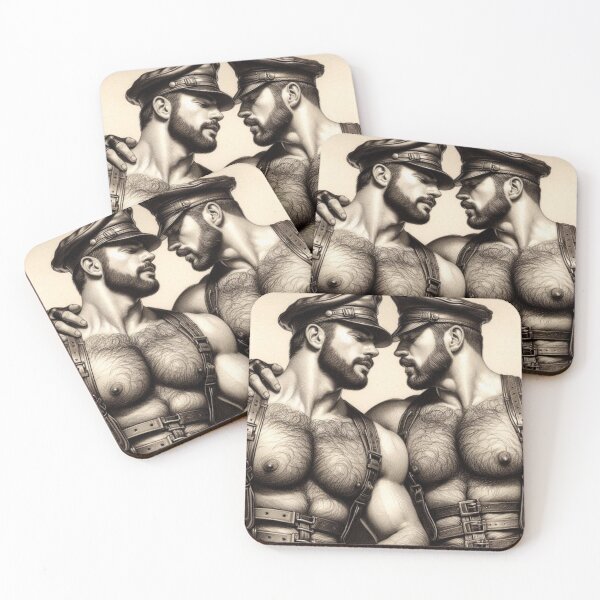 Item preview, Gay Leather Bar Pride "Will & Tod" San Francisco Pride Graphic Design designed and sold by ItsAKinkThing.