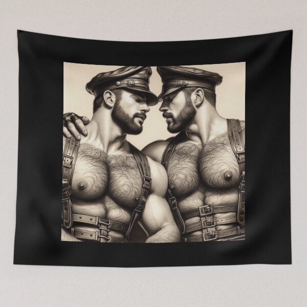 Item preview, Gay Leather Bar Pride "Will & Tod" San Francisco Pride Graphic Design designed and sold by ItsAKinkThing.