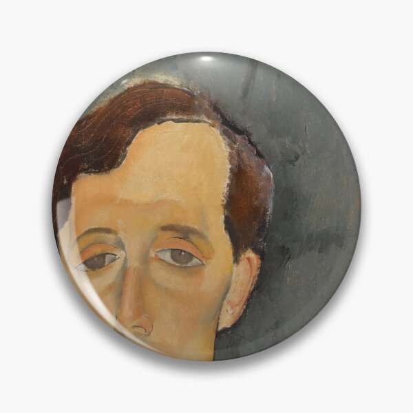 Item preview, Portrait of Frans Hellens by Amedeo Modigliani: Modernist Figurative Poster designed and sold by artofuniverse.