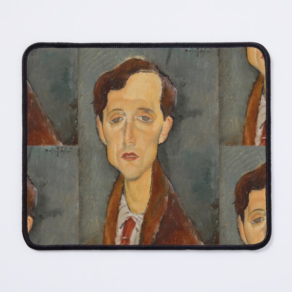 Item preview, Portrait of Frans Hellens by Amedeo Modigliani: Modernist Figurative Poster designed and sold by artofuniverse.