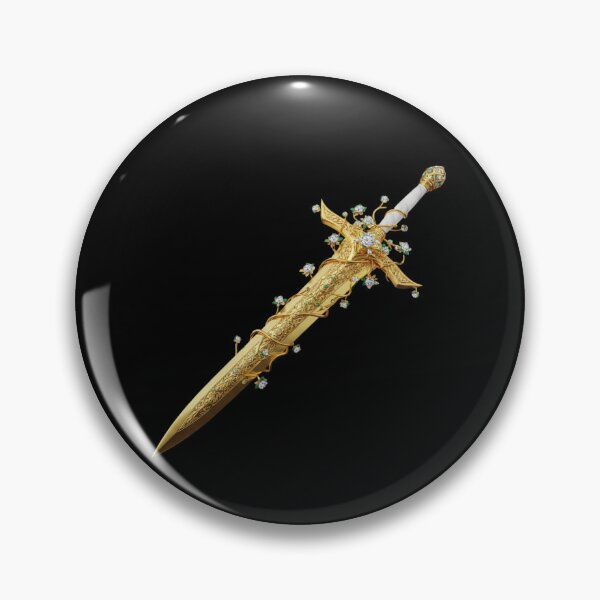Item preview, Ethereal Golden Sword Fantasy Art | Floral Diamond Enchanted Weapon Decor designed and sold by MonaRose_Art.