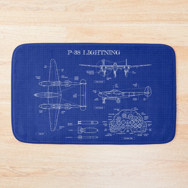 Item preview, P-38 Lightning (Blueprint) designed and sold by BGALAXY.