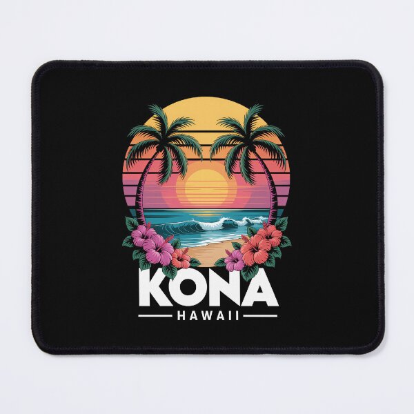 Item preview, Kona Hawaii Hawaiian Hibiscus Flowers Surfer Souvenir designed and sold by FaithAbbott.