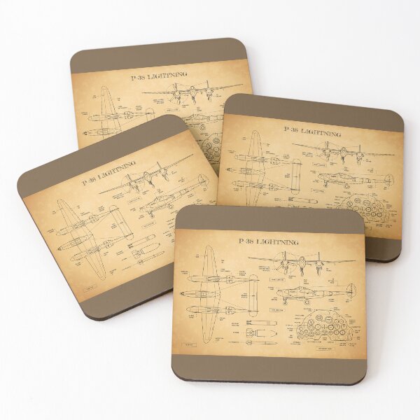Item preview, P-38 Lightning (Aged Parchment) designed and sold by BGALAXY.