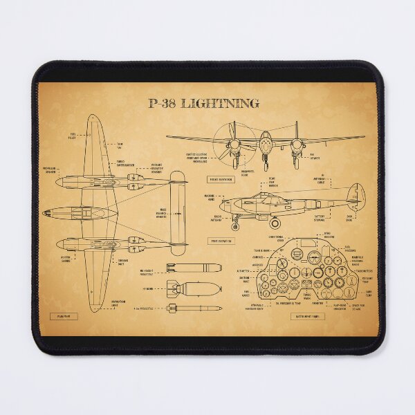 Item preview, P-38 Lightning (Aged Parchment) designed and sold by BGALAXY.