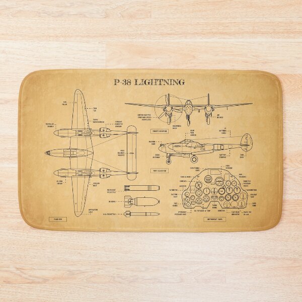Item preview, P-38 Lightning (Aged Parchment) designed and sold by BGALAXY.