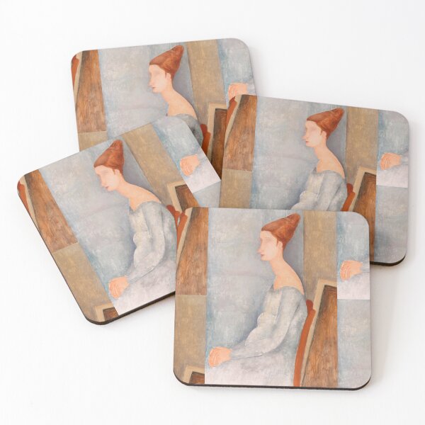 Item preview, Portrait of Jeanne Hebuterne by Amedeo Modigliani: Modernist Fine Art Print designed and sold by artofuniverse.
