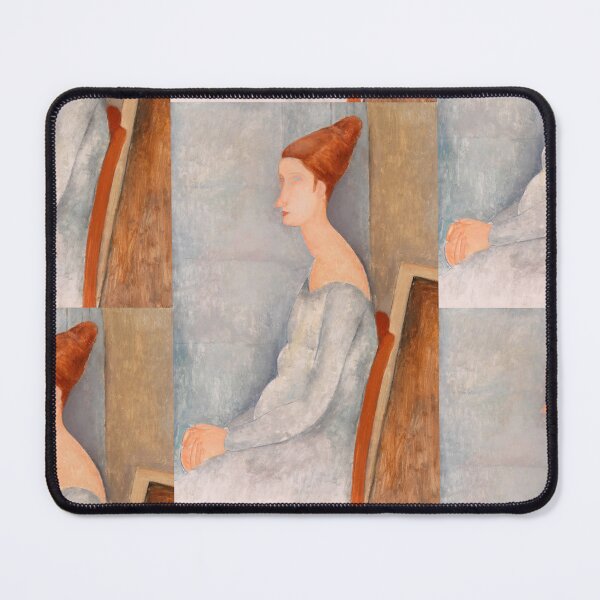 Item preview, Portrait of Jeanne Hebuterne by Amedeo Modigliani: Modernist Fine Art Print designed and sold by artofuniverse.