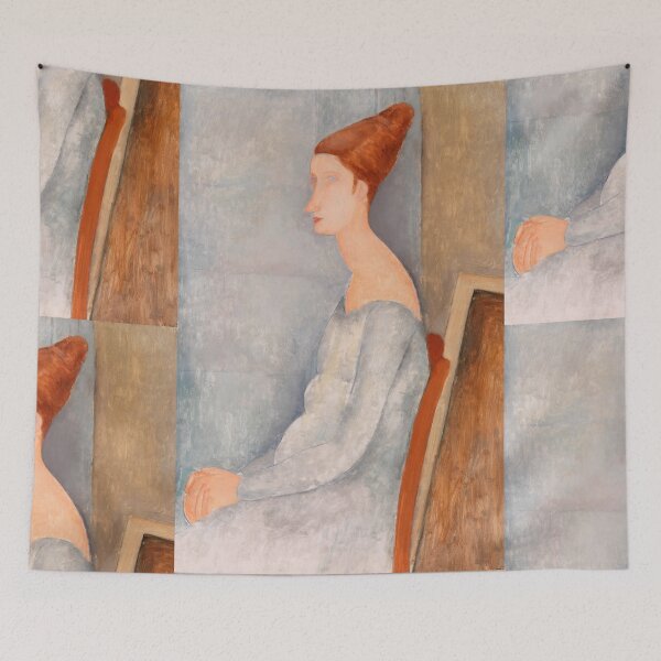 Item preview, Portrait of Jeanne Hebuterne by Amedeo Modigliani: Modernist Fine Art Print designed and sold by artofuniverse.