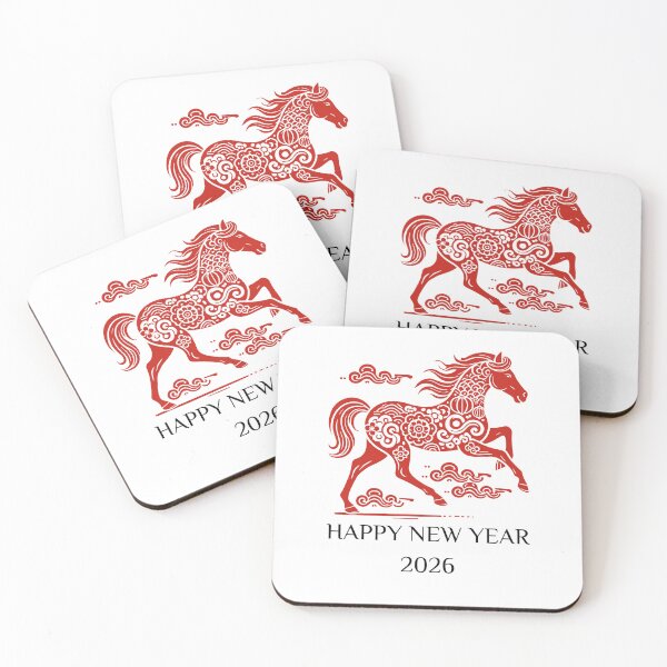 Item preview, Running Chinese Zodiac Horse Happy New Year 2026 Art designed and sold by Maniutek.