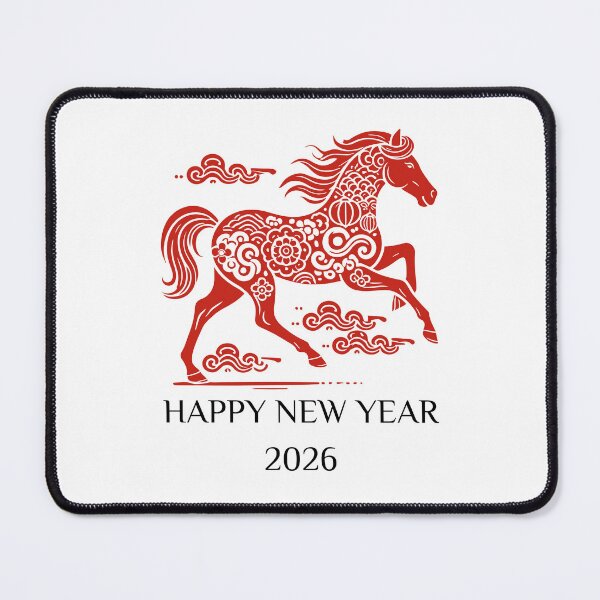 Item preview, Running Chinese Zodiac Horse Happy New Year 2026 Art designed and sold by Maniutek.
