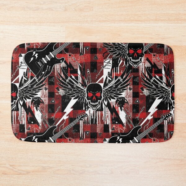 Item preview, Modern Rock Aesthetic - Black, Red, and Metallic Studded Pattern  designed and sold by snoWorkshop.