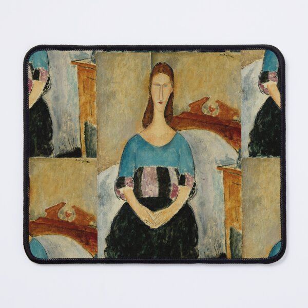 Item preview, Portrait of Jeanne Hebuterne Seated by Amedeo Modigliani: Modernist Art Print designed and sold by artofuniverse.