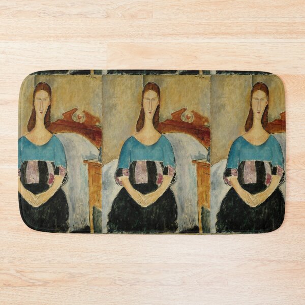 Item preview, Portrait of Jeanne Hebuterne Seated by Amedeo Modigliani: Modernist Art Print designed and sold by artofuniverse.