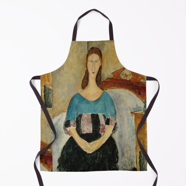 Item preview, Portrait of Jeanne Hebuterne Seated by Amedeo Modigliani: Modernist Art Print designed and sold by artofuniverse.