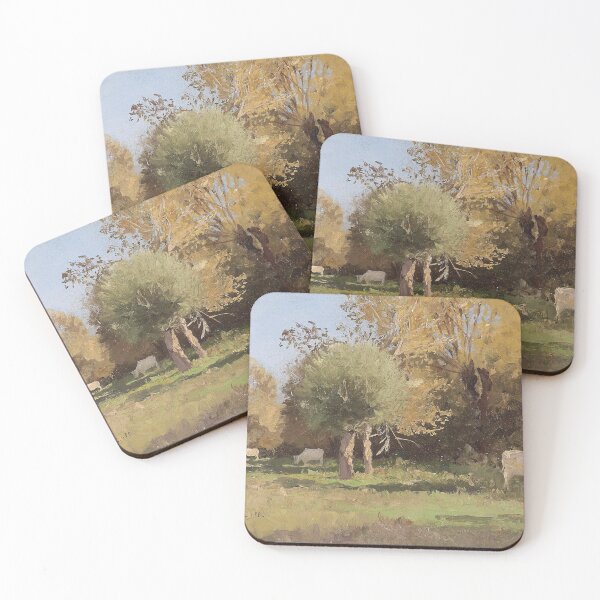 Item preview, Sommerlandschaft mit Kühen (1891) – Alfred Zoff Austrian Impressionist P designed and sold by Art Outlaws.
